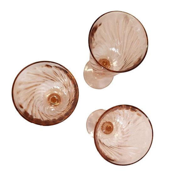 Vintage Luminarc in Verriere D'Arques France  Rosaline Pink Swirl 1970's - Picture 12 of 12